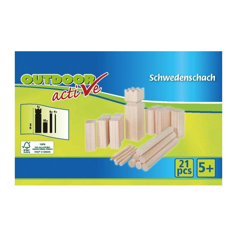 OA Schwedenschach Kubb 21-teilig