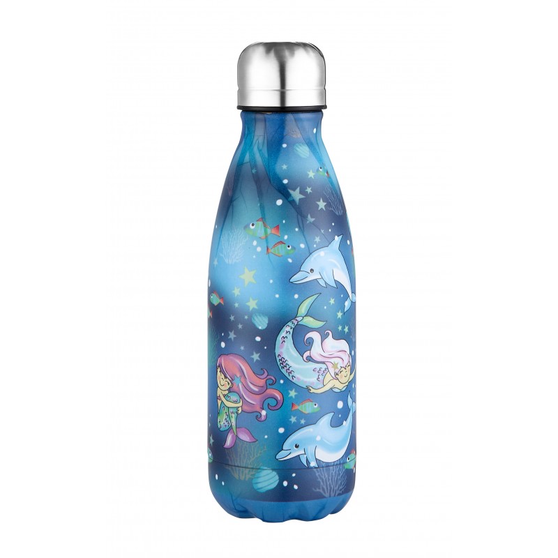 Edelstahl Kinderflasche 0,35l Meerjungfrau