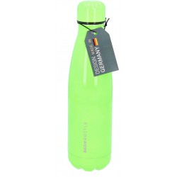 Neonfarbige Schulflasche Edelstahl 0,5l grün