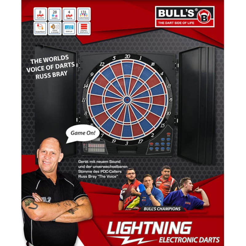 BULL'S E-Dart Cabinet Lightning RB-Sound