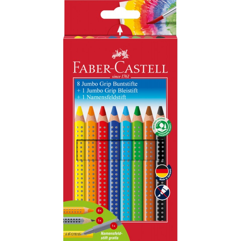 Faber Castell Jumbo GRIP Promo Etui 8 1 1