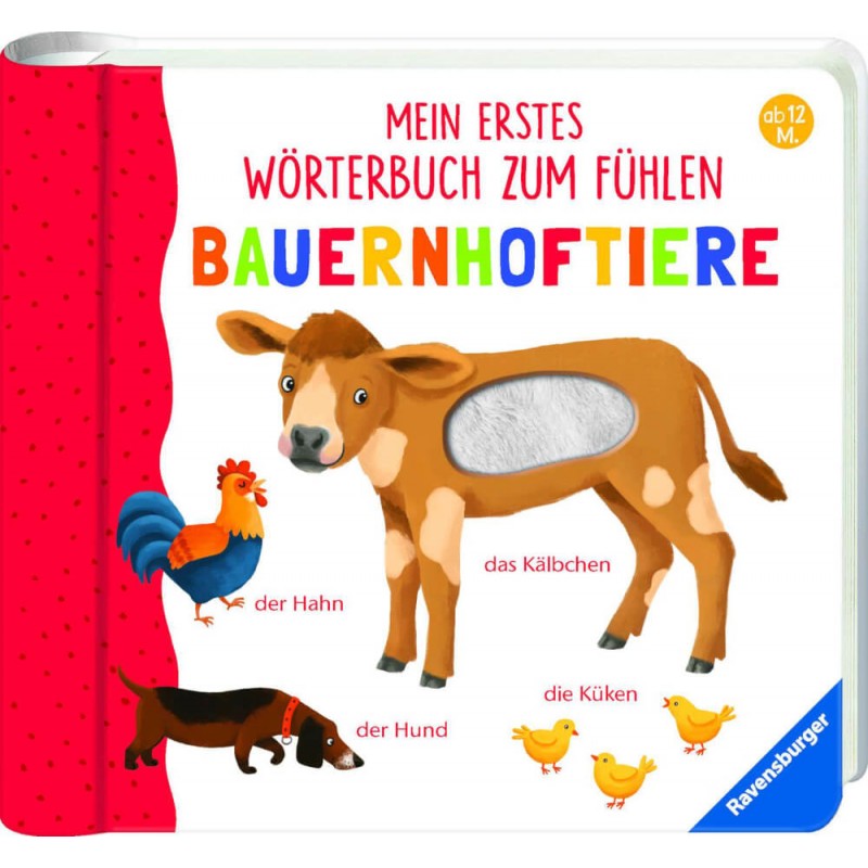 Ravensburger 015627 Mein erstes Wörterbuch zum Fühlen: Bauernhoftiere