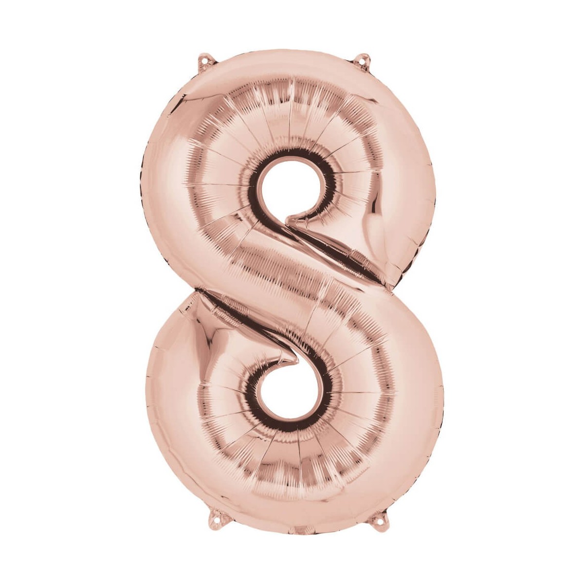 SuperShape 8   Rosé Gold Folienballon, P50, verpackt, 53 x 83cm