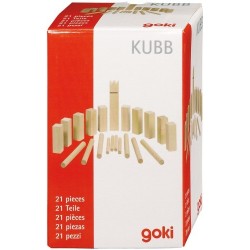 GoKi Wikingerspiel Mini KUBB, mit Baumwollbeutel