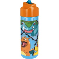 Pokémon Trinkflasche mit Strohhalm