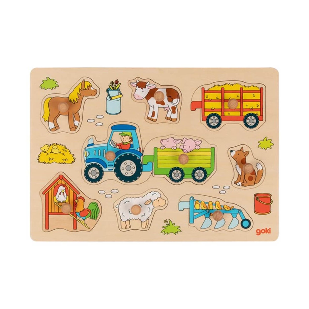 Standard Steckpuzzle Traktor mit Anhängern