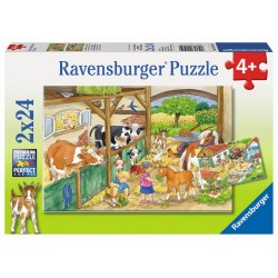 Ravensburger Puzzle - Fröhliches Landleben, 2x24 Teile