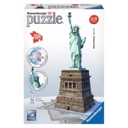 Ravensburger Puzzle - 3D Vision Puzzle - Freiheitsstatue, 108 Teile
