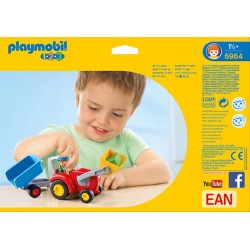 PLAYMOBIL 6964 - 1 2 3 Playmobil - Traktor mit Anhänger