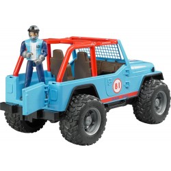 Bruder 02541 Jeep Cross Country racer blau mit Rennfahrer