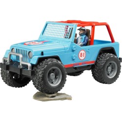 Bruder 02541 Jeep Cross Country racer blau mit Rennfahrer