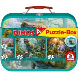 Schmidt Spiele Puzzle Dinos, Puzzle Box, 2x60, 2x100 Teile