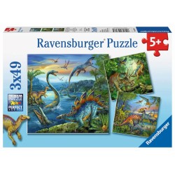 Ravensburger Puzzle   Faszination Dinosaurier, 3x49 Teile