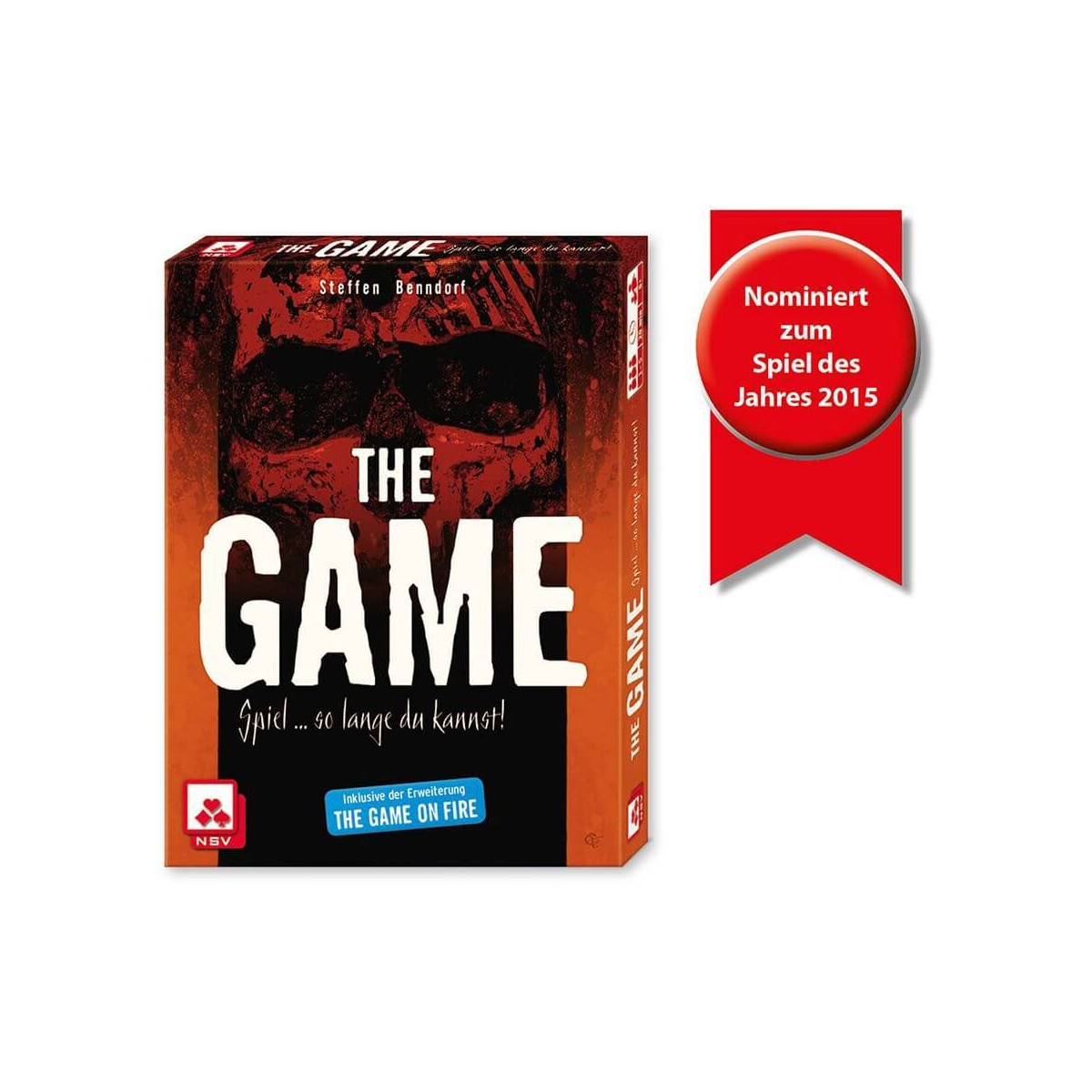 The Game Kartenspielbox mit rotem Band: Nominiert für Spiel des Jahres 2015.