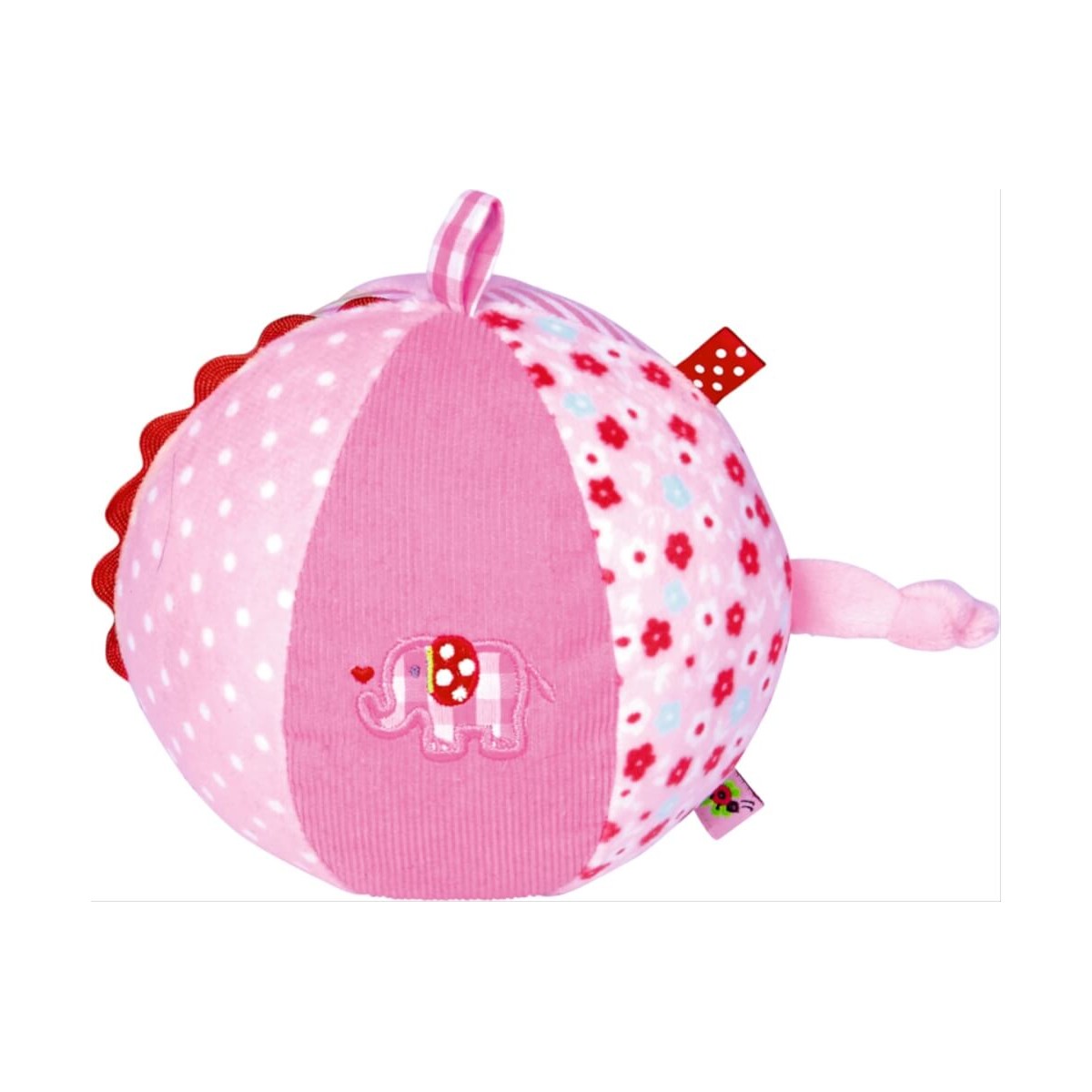 Stoffball mit Glockenspiel BabyGlück, rosa