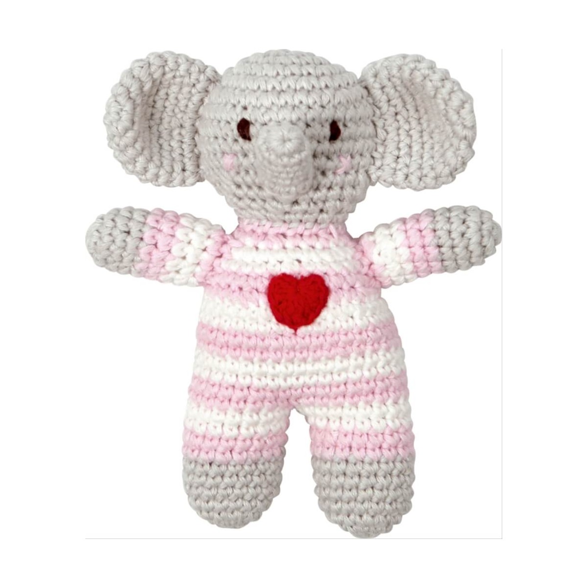 Die Spiegelburg   Baby Glück   Häkel Rassel Elefant, rosa