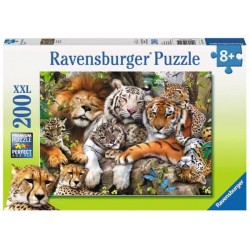 Ravensburger Puzzle   Schmusende Raubkatzen, 200 XXL Teile