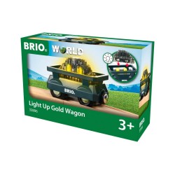 BRIO Bahn   Goldwaggon mit Licht