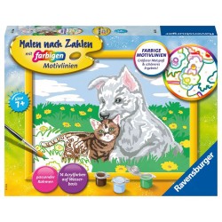 Ravensburger Spiel   Malen nach Zahlen   Süße Tierkinder