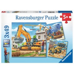 Ravensburger Puzzle   Große Baufahrzeuge, 3x49 Teile