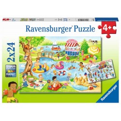Ravensburger 05057 Puzzle Freizeit am See 2x20 2x24 Teile