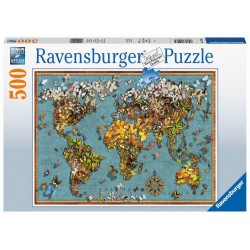 Ravensburger 15043 Puzzle Antike Schmetterling Weltkarte 500 Teile