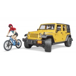 Bruder   Jeep Wrangler Rubicon Unlimited mit Mountainbike und Radfahrer