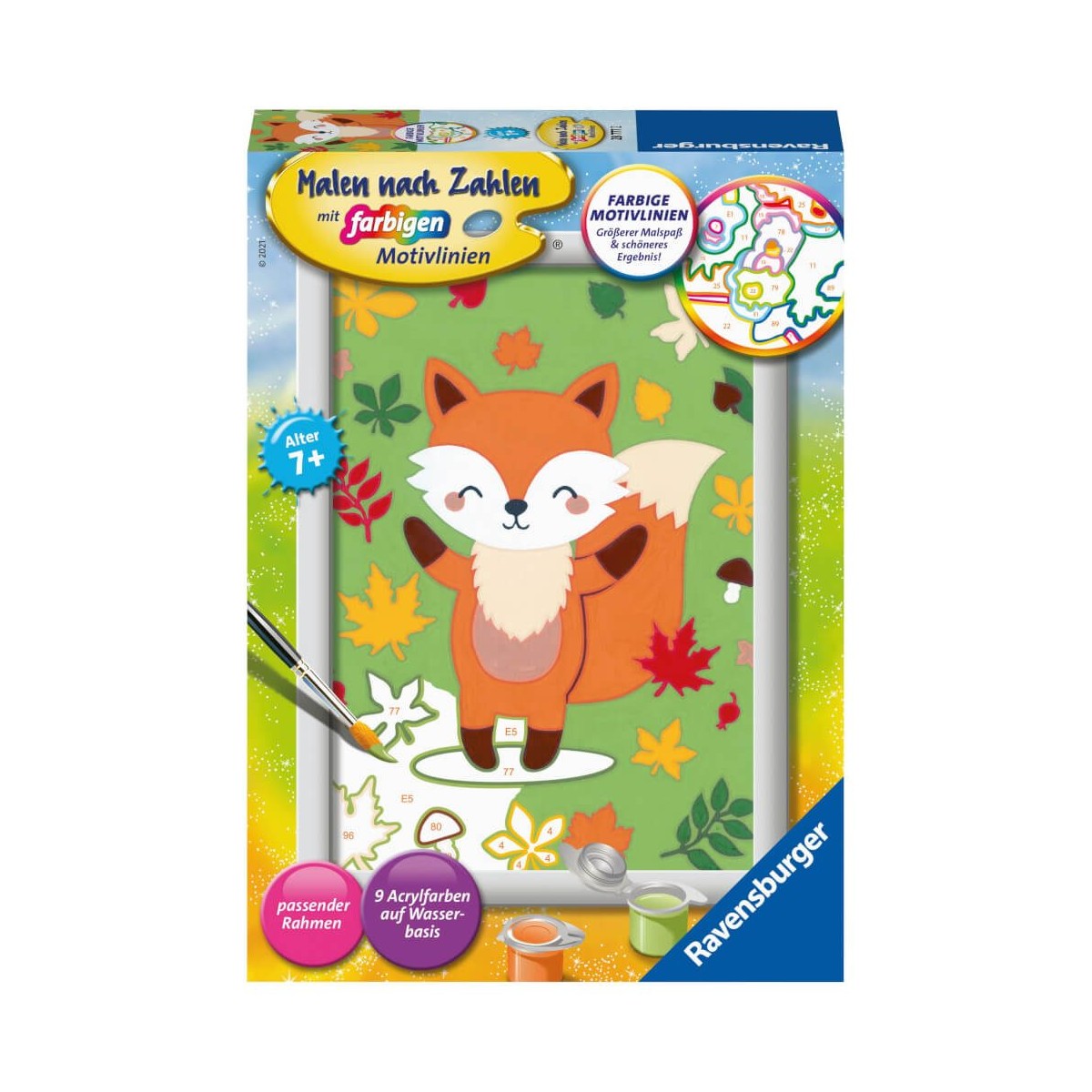 Ravensburger 28777 Malen nach Zahlen Süßer Fuchs