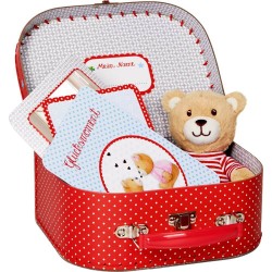 Geschenkset Teddy im Köfferchen BabyGlück