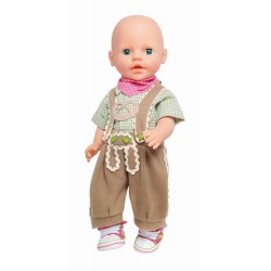 Puppen Trachtenhose mit Hemd, 3 teilig, Gr. 35 45 cm
