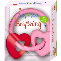 Die Spiegelburg   Baby Glück   Beißring, rosa mit 2 Herzen