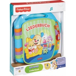 Mattel - Fisher-Price Lernspaß Liederbuch blau, Baby-Spielzeug mit Mus