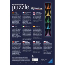 Ravensburger 12579 Puzzle 3D Eiffelturm Night Edition 216 Teile