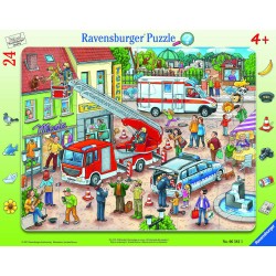 Ravensburger 06581 Rahmenpuzzle 110, 112   Eilt herbei! 24 Teile