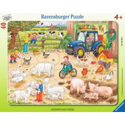 Ravensburger 06332 Rahmenpuzzle Auf dem großen Bauernhof 40 Teile