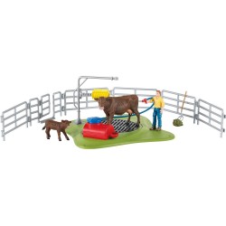 Schleich   Farm World   Kuh Waschstation