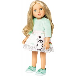 Puppen Kleid Pinguin Pünktchen, Gr. 35 45 cm