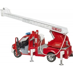 Bruder 02673 MB Sprinter Feuerwehr mit Drehleiter, Pumpe und Light   Sound Modul