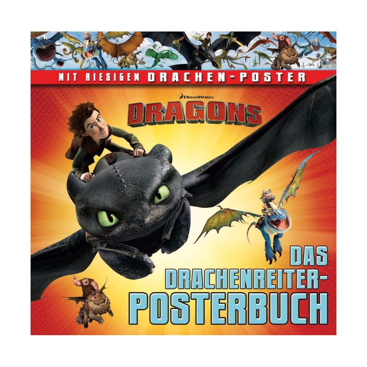 Arena Verlag   Dragons   Das Drachenreiter Posterbuch   Mit riesigem Drachen Poster