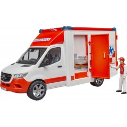 Bruder 02676 MB Sprinter Ambulanz mit Fahrer und Light   Sound Modul