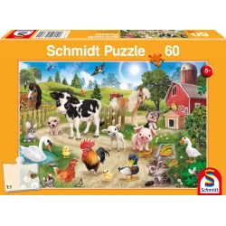 Schmidt Spiele Puzzle Animal Club, Bauernhoftiere, 60 Teile