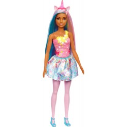 Mattel HGR21 Barbie Dreamtopia Einhorn Puppe im Regenbogen Look. Spielzeug für Kinder ab 3 Jahren