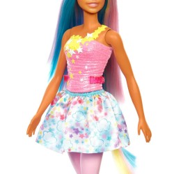 Mattel HGR21 Barbie Dreamtopia Einhorn Puppe im Regenbogen Look. Spielzeug für Kinder ab 3 Jahren