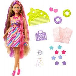 Mattel   Barbie Totally Hair Puppe im Blumenlook