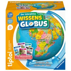 Ravensburger tiptoi Spiel 00107   Der interaktive Wissens Globus   Lern Globus für Kinder ab 7 Jahre