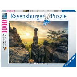 Ravensburger Puzzle 17093 Erleuchtung   Elbsandsteingebirge  Deutschland Collection 1000 Teile Puzzl