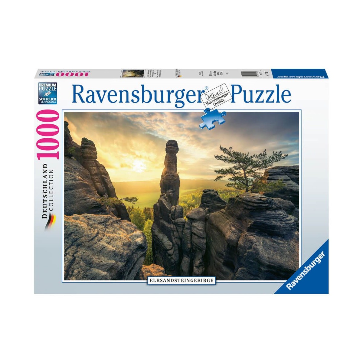 Ravensburger Puzzle 17093 Erleuchtung   Elbsandsteingebirge  Deutschland Collection 1000 Teile Puzzl