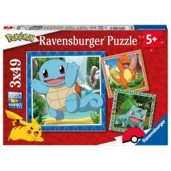 Ravensburger Kinderpuzzle 05586   Glumanda, Bisasam und Schiggy   3x49 Teile Pokémon Puzzle für Kind