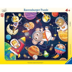 Ravensburger Kinderpuzzle 05634   Tierische Astronauten   30 Teile Rahmenpuzzle für Kinder ab 4 Jahr