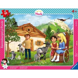 Ravensburger 05572 Puzzle Clara besucht Heidi in den Bergen 40 Teile